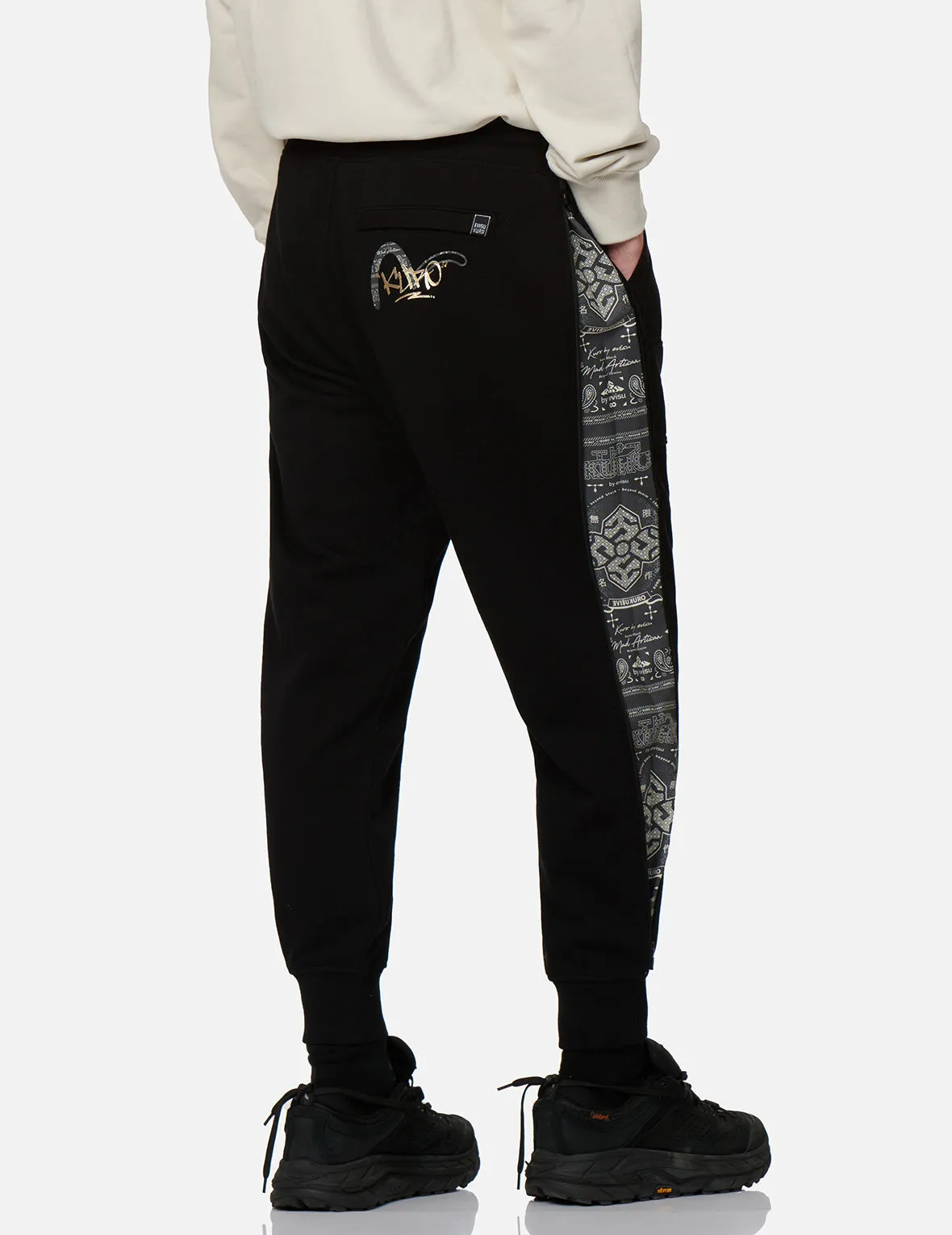 Paisley Print Side Zip Gusset Sweatpants