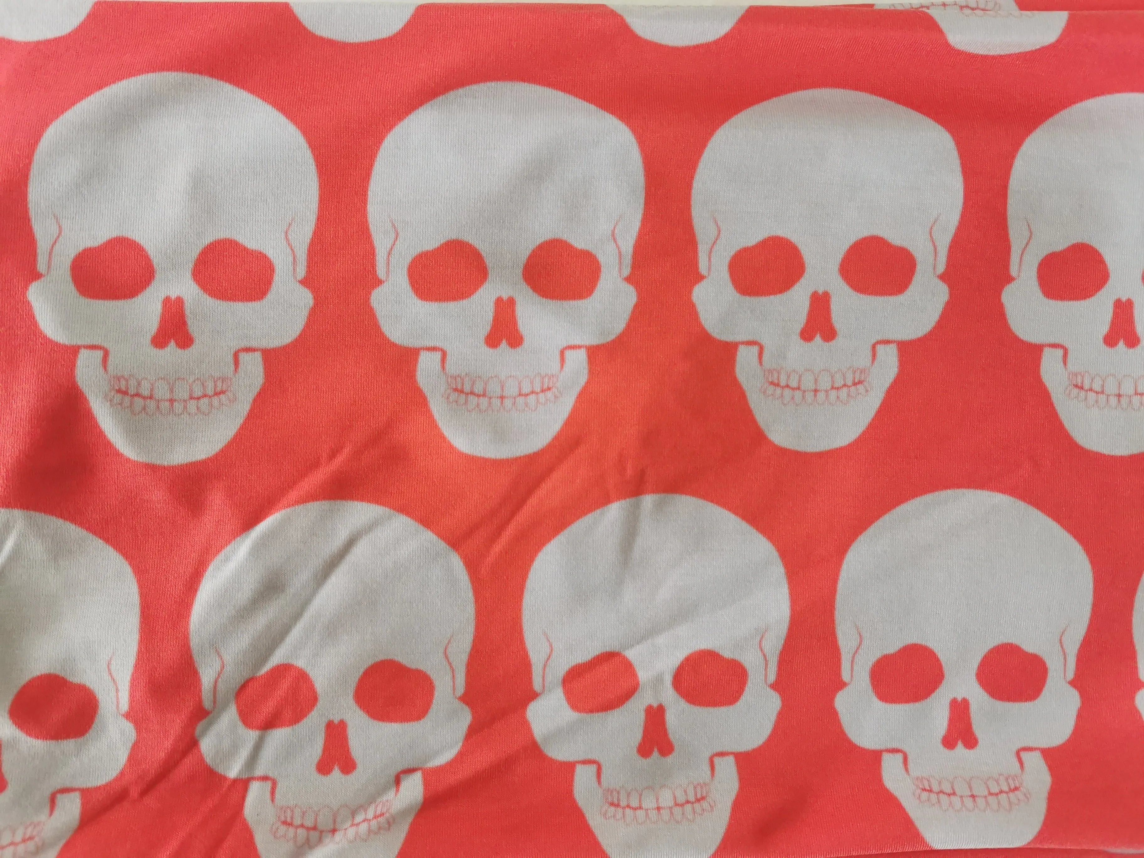 Pink & White Skull Infinity Scarf