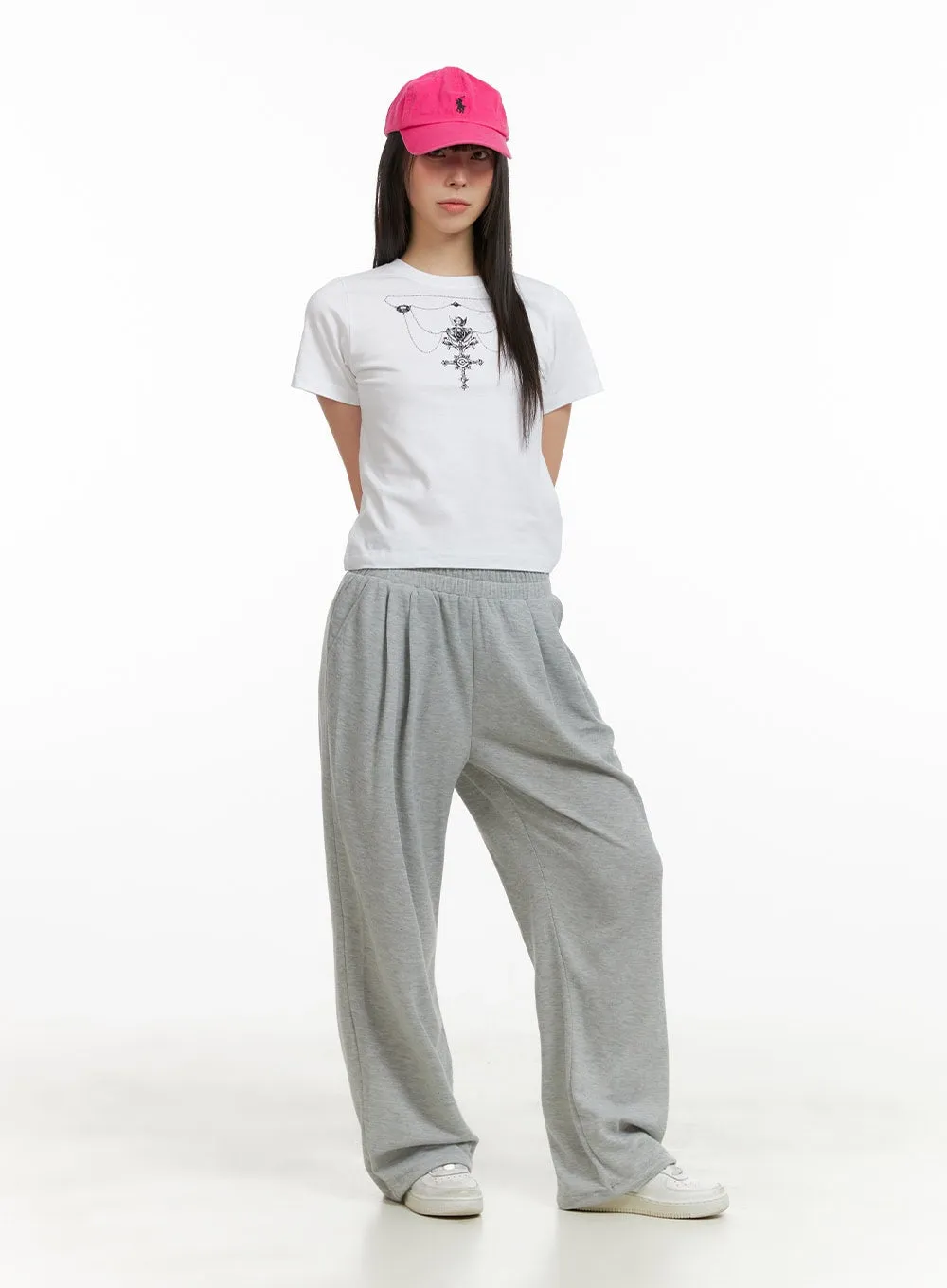 Pintuck Banded Sweatpants CU424