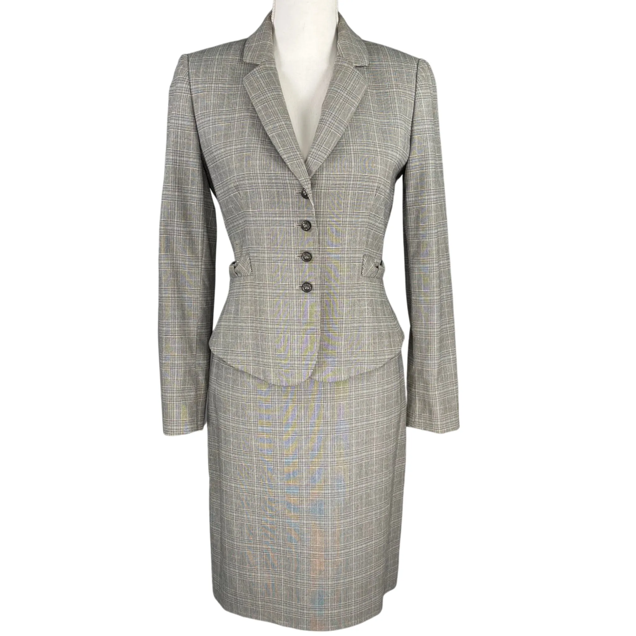 Plaid Skirt Suit Set (S)