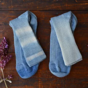 Plant Dyed Organic Wool/Silk Socks - Indigo (36-43)