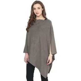 Pluchi Maternity Poncho Rosette (Brown Melange)