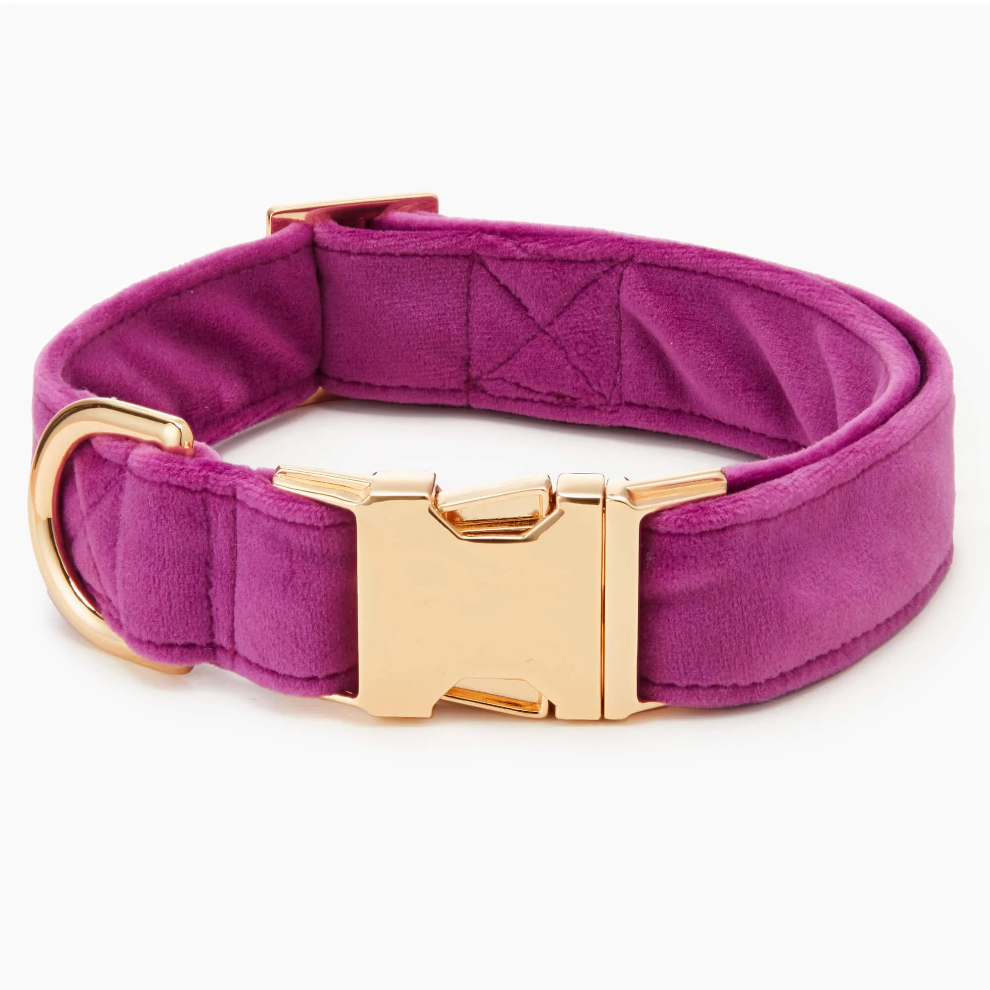 Plum Velvet Lady Bow Collar