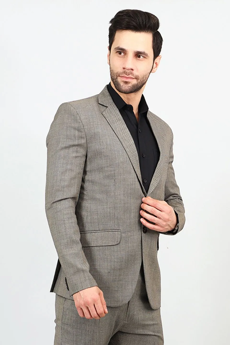 Poly Viscose Grey Blazer