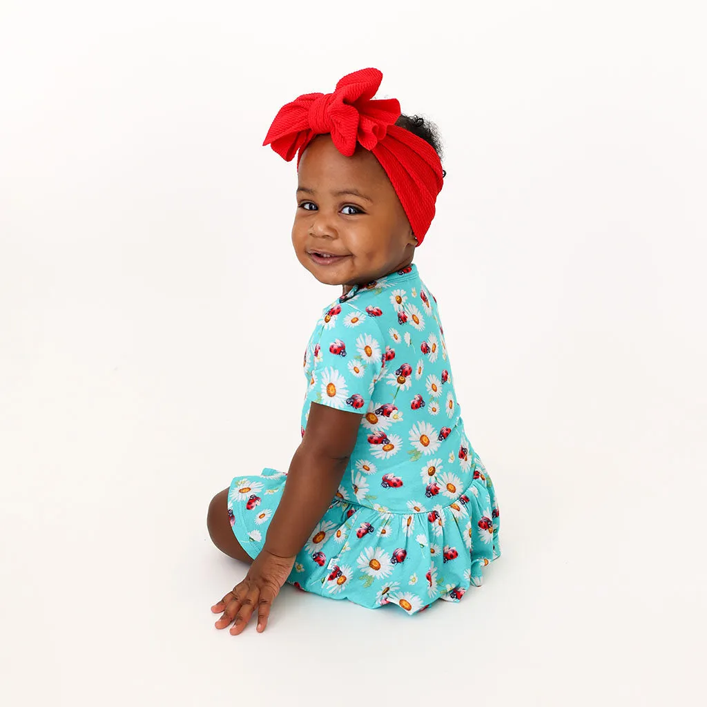 Posh Peanut Ladybug Twirl Skirt Bodysuit