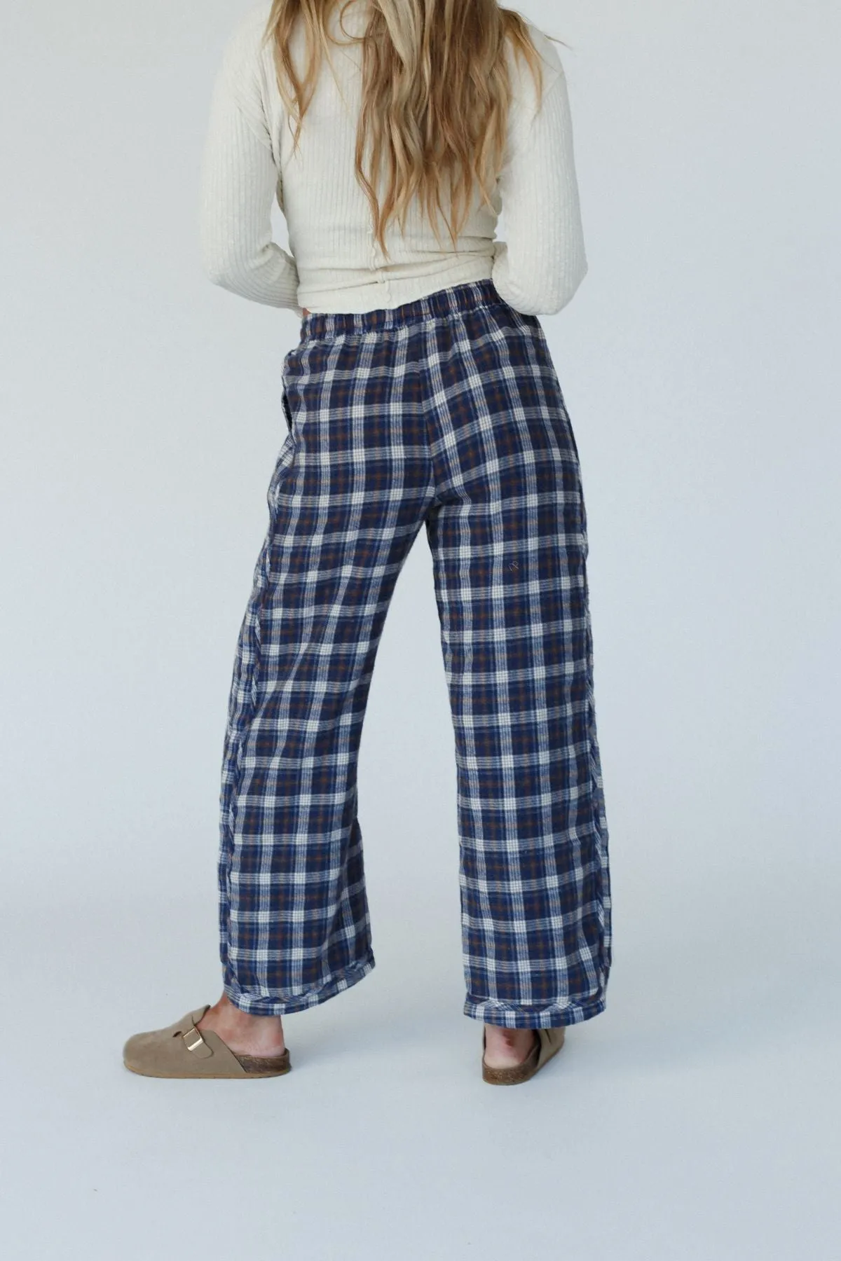 Prairie Plaid Pants - Navy