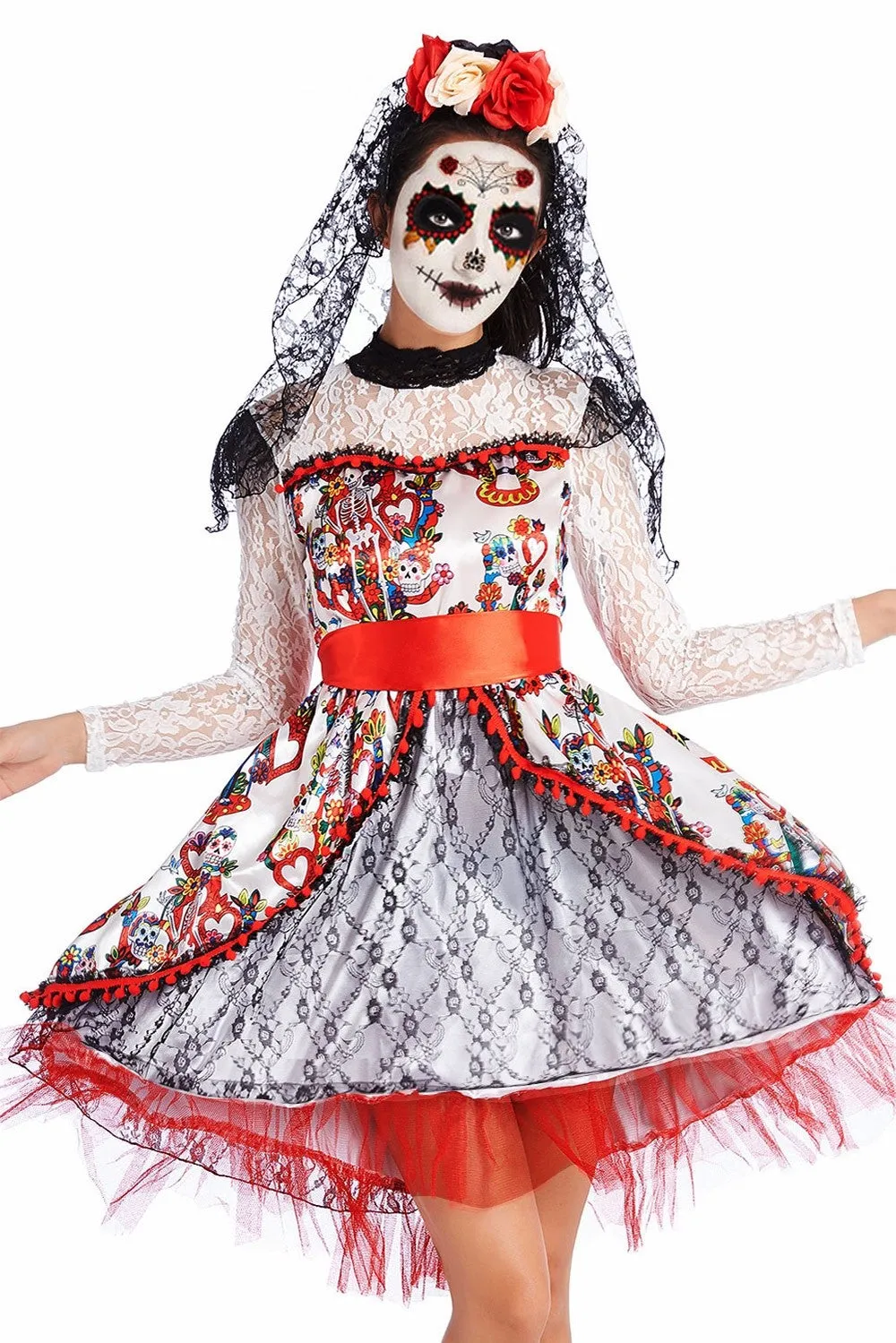 Premium Day of the Dead Halloween costume for women