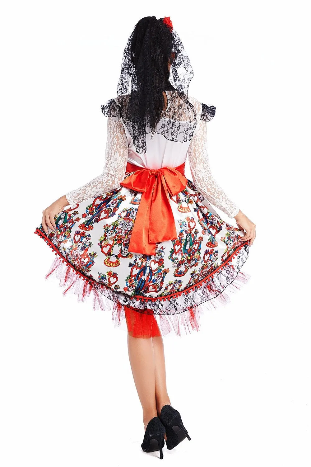 Premium Day of the Dead Halloween costume for women