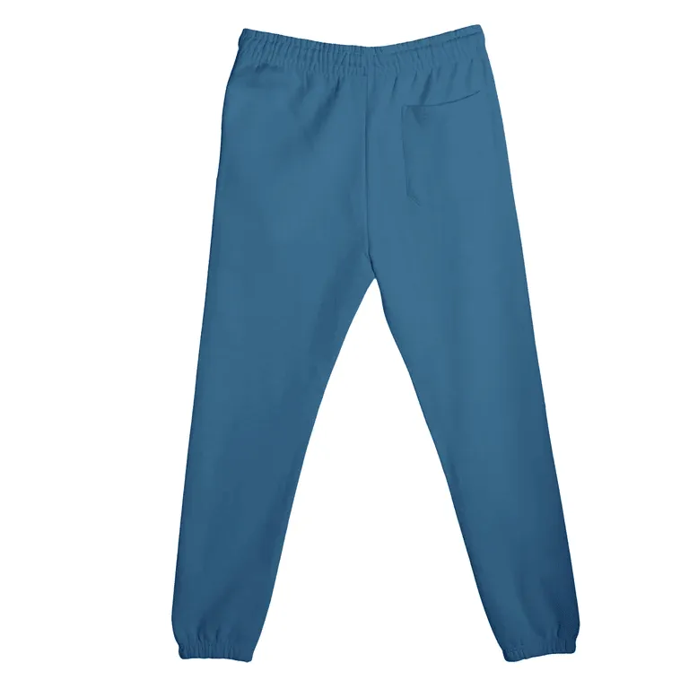 Premium Streetwear Cuffed Sweatpants - Pebble Blue