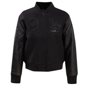 Pro Standard MLB Triple Black Wool Varsity Jacket Los Angeles Dodgers