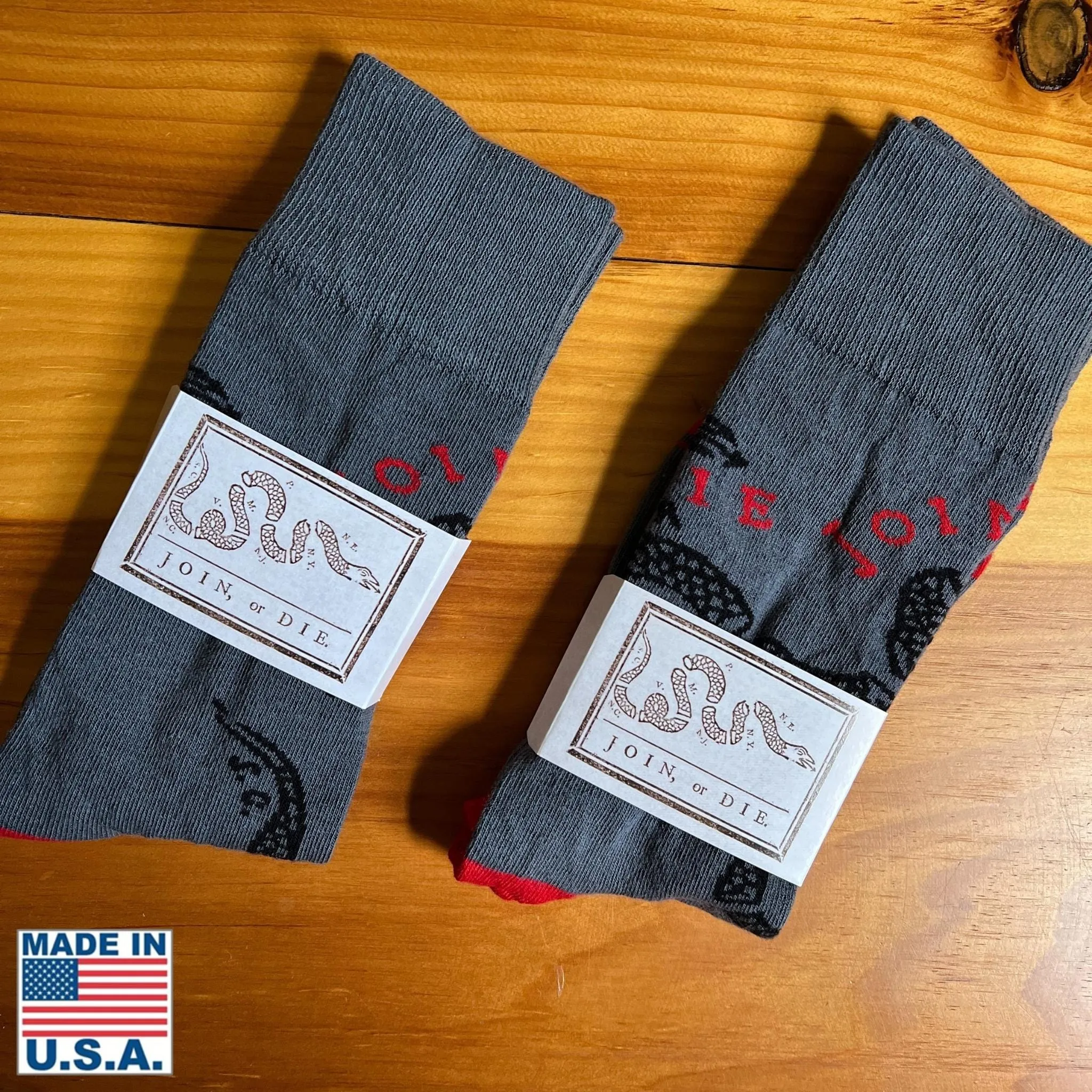 "Join or Die" Socks — Made in USA