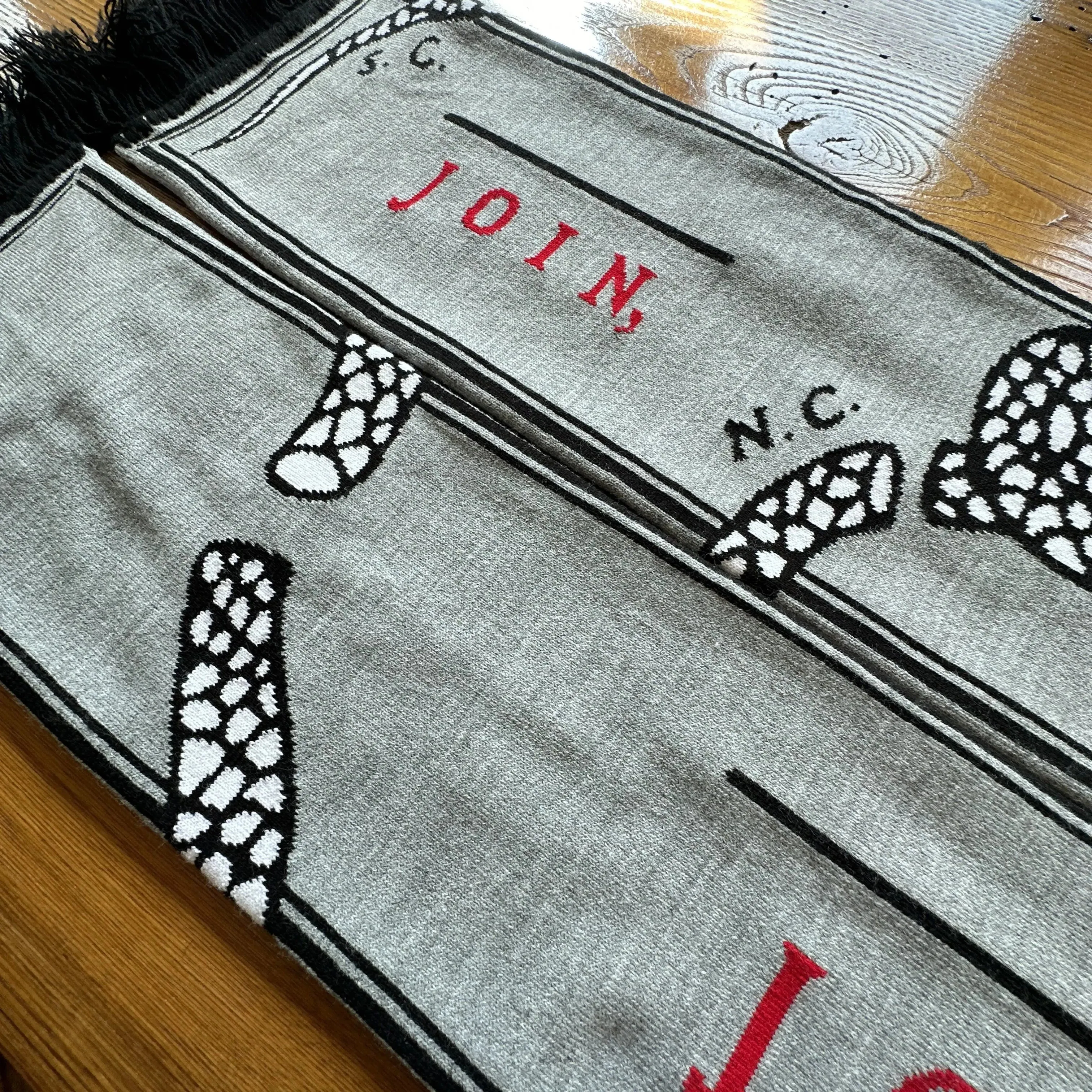 "Join or Die" woven scarf — Made in America