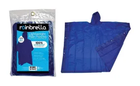 Rainbrella Blue PVC Rain Poncho One Size Fits All