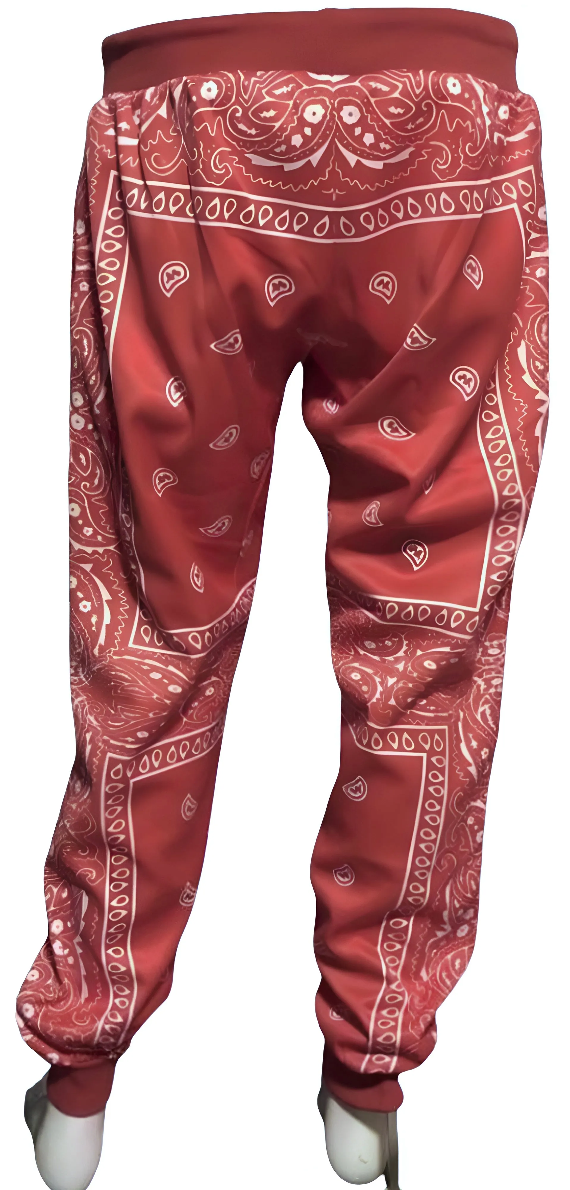 ^RED BANDANA^ JOGGER SWEATPANTS (BRIGHT RED / CUSTOM)