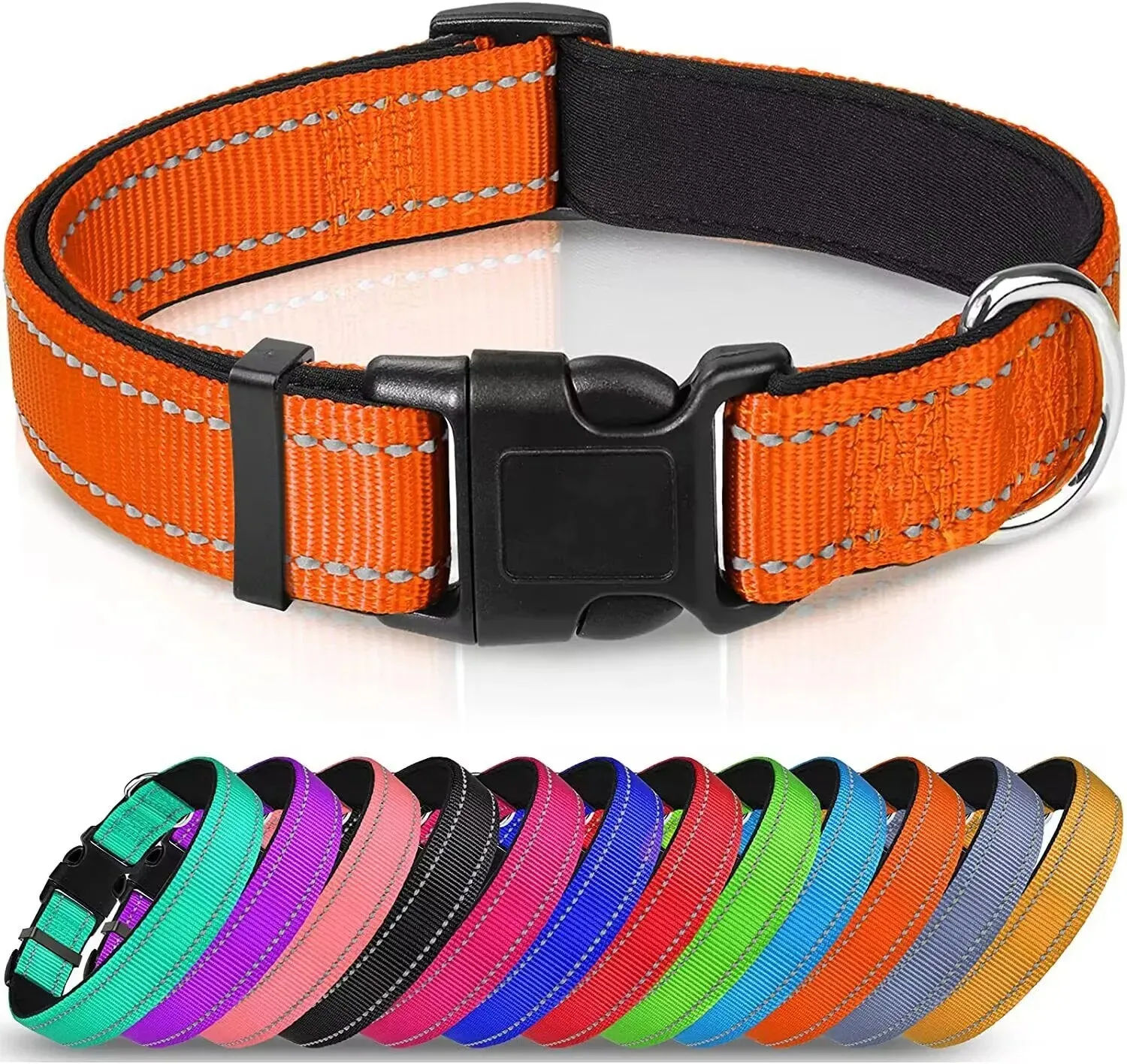 Reflective Dog Collar - Adjustable Padded Collar for Small and Large Dogs | Perfect Pet Owner Gifts & Dog Lover Accessories