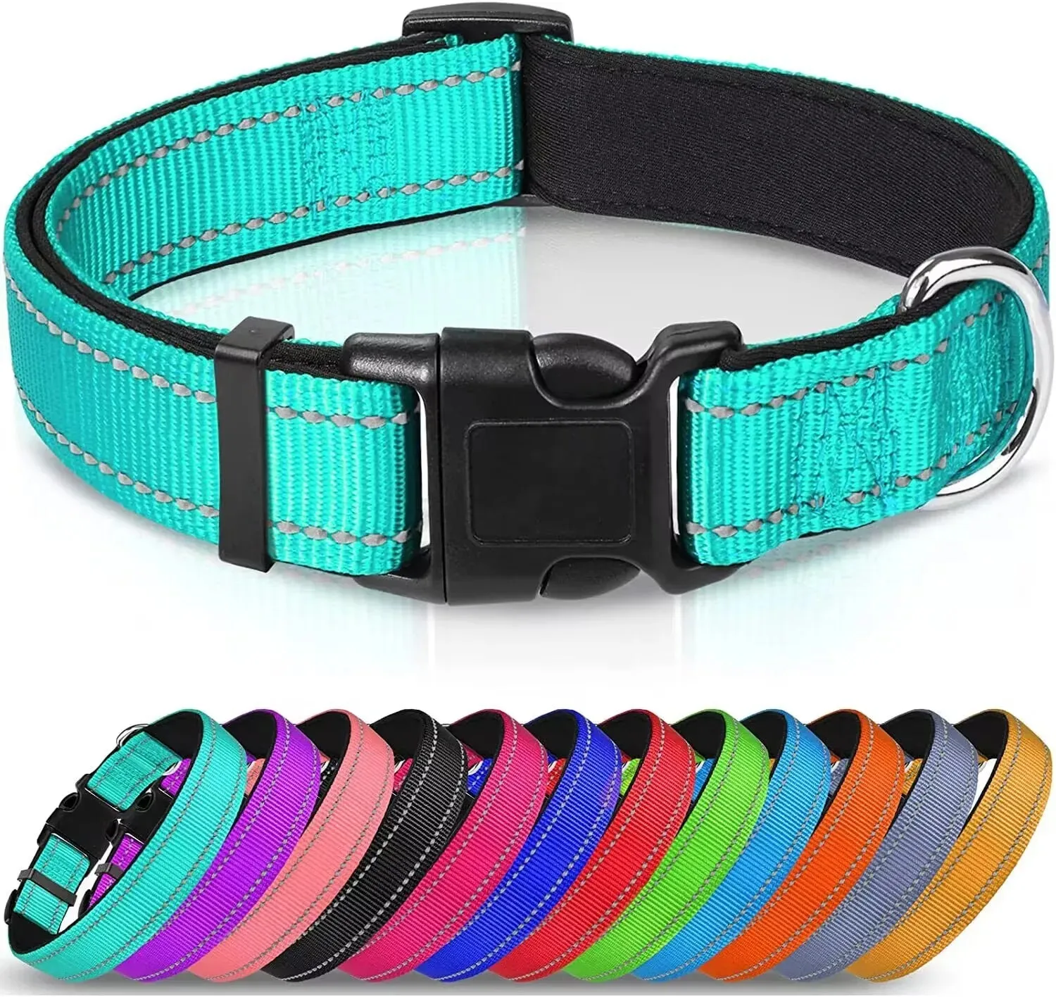 Reflective Dog Collar - Adjustable Padded Collar for Small and Large Dogs | Perfect Pet Owner Gifts & Dog Lover Accessories