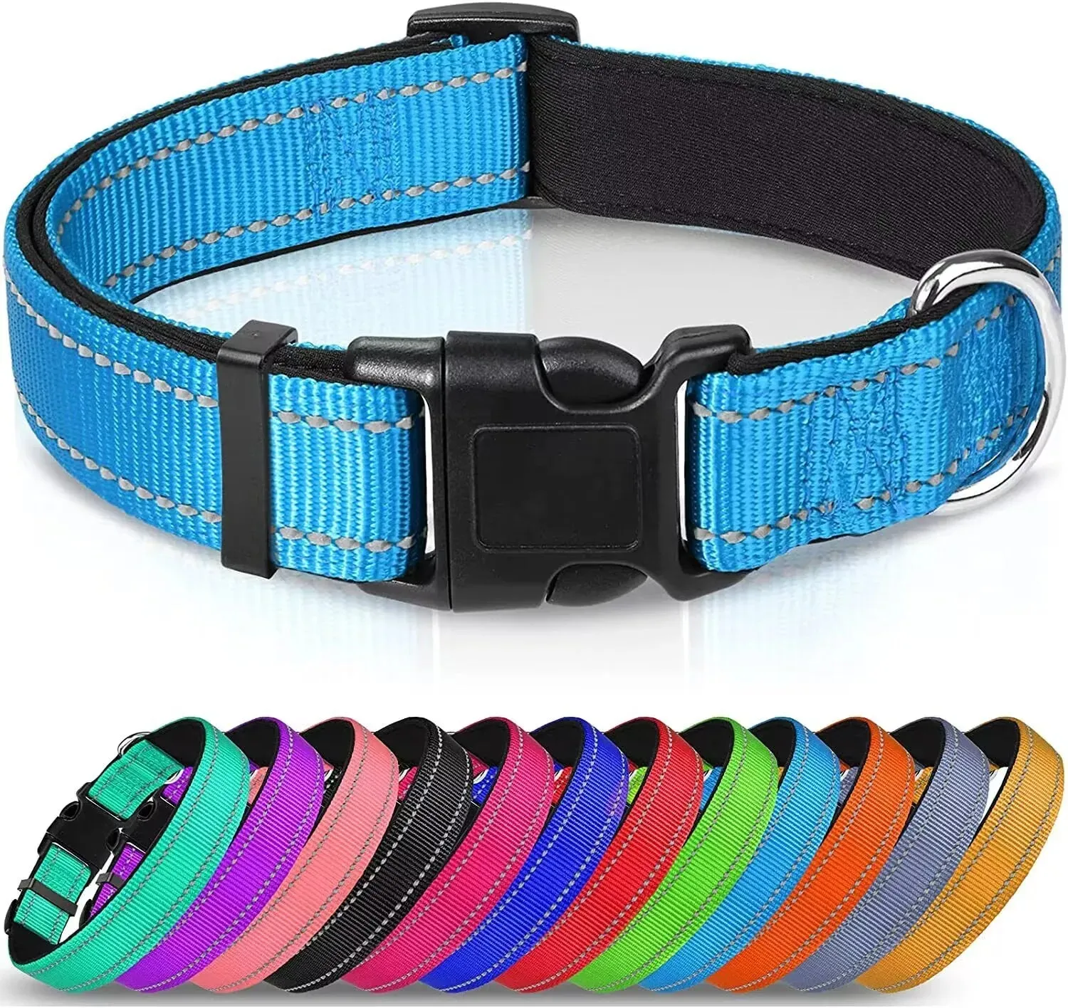 Reflective Dog Collar - Adjustable Padded Collar for Small and Large Dogs | Perfect Pet Owner Gifts & Dog Lover Accessories