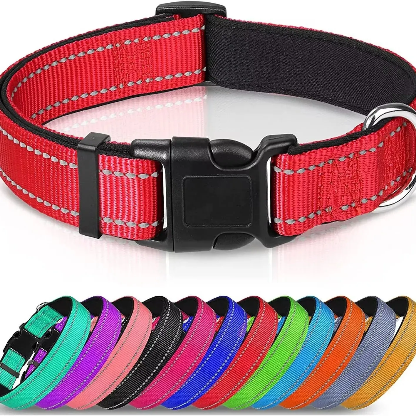 Reflective Dog Collar - Adjustable Padded Collar for Small and Large Dogs | Perfect Pet Owner Gifts & Dog Lover Accessories