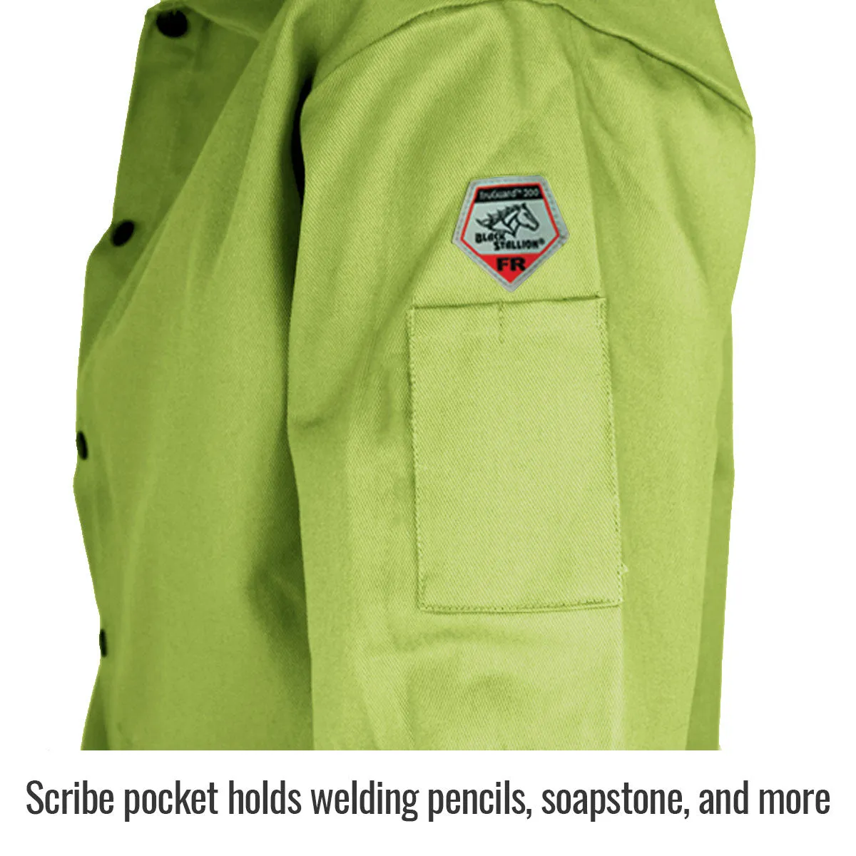 Revco FL9-30C 30", 9 oz. Safety Lime TruGuard™ 200 FR Cotton Welding Jacket (1 Jacket)