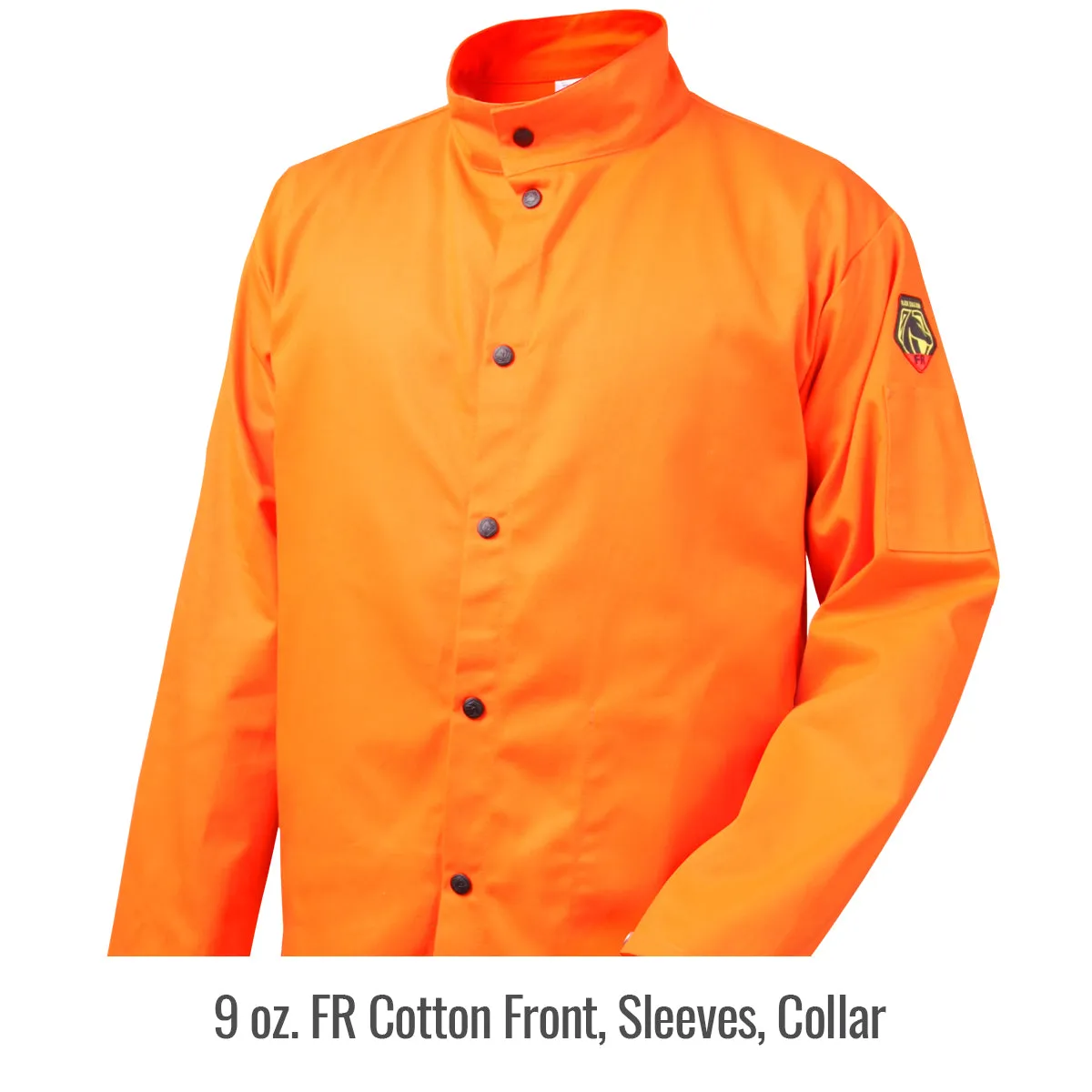 Revco JF1625-OR 32" Orange Stretch-Back FR Cotton Welding Jacket (1 Jacket)