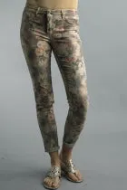 Reversible Khaki and Floral Pattern Pants