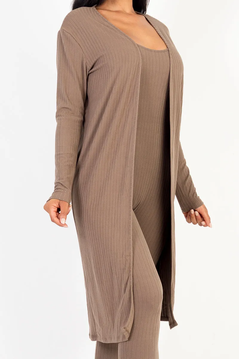 Ribbed Cardigan & Jumpsuit Set (CAPELLA)