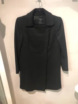 Richard Shops Vintage 1960's black style wool coat. Size 10