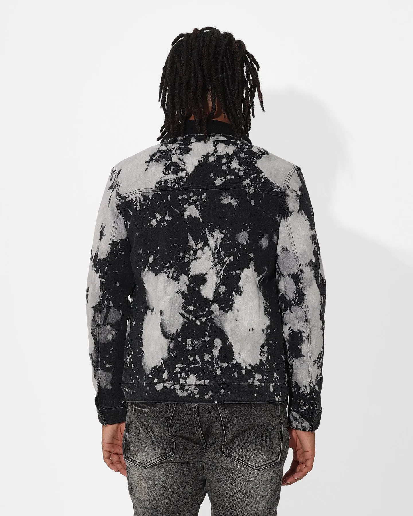 Saint Morta Splat Sherpa Jacket Black/Grey