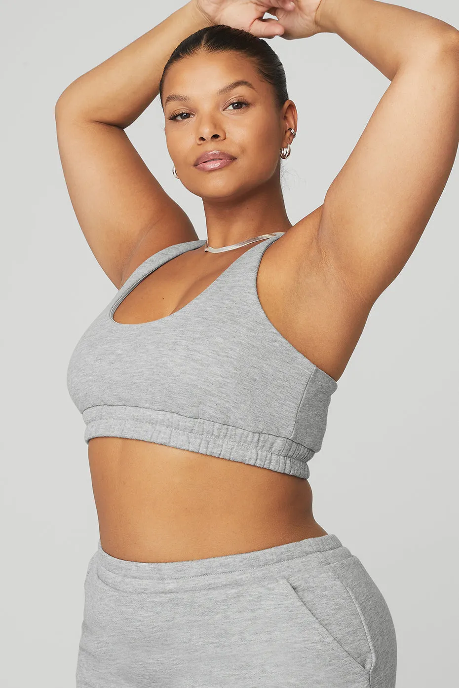 Scoop Neck Sweatshirt Bra & High-Waist Accolade Skirt