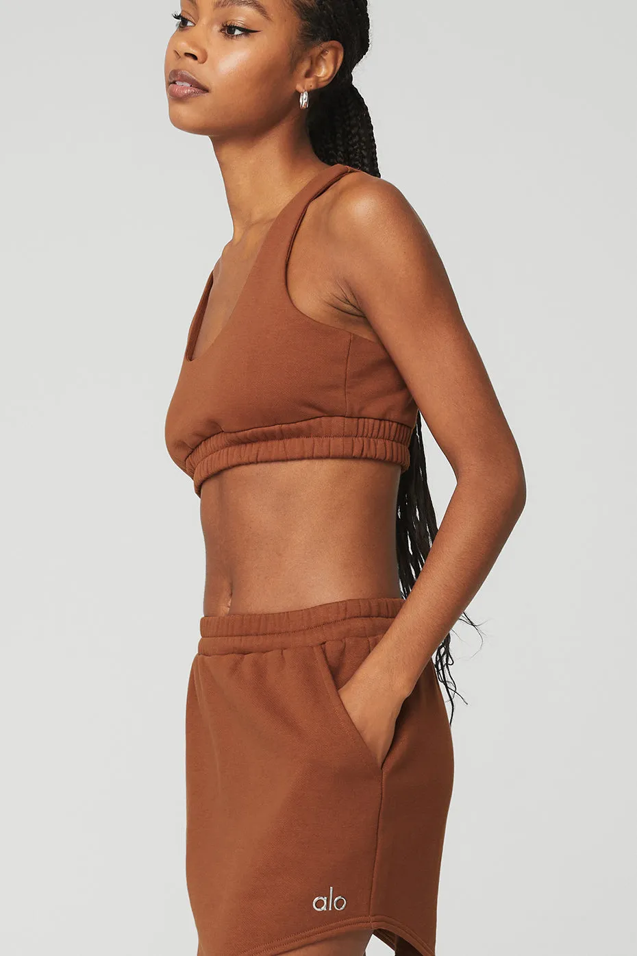 Scoop Neck Sweatshirt Bra & High-Waist Accolade Skirt