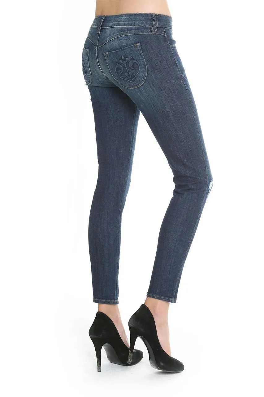 Siwy Denim - 'Hannah In Odyssey' - Distressed Blue Skinny Jeans