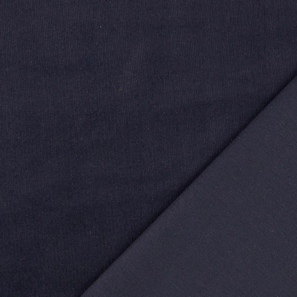 Stretch Cotton Needlecord - Navy