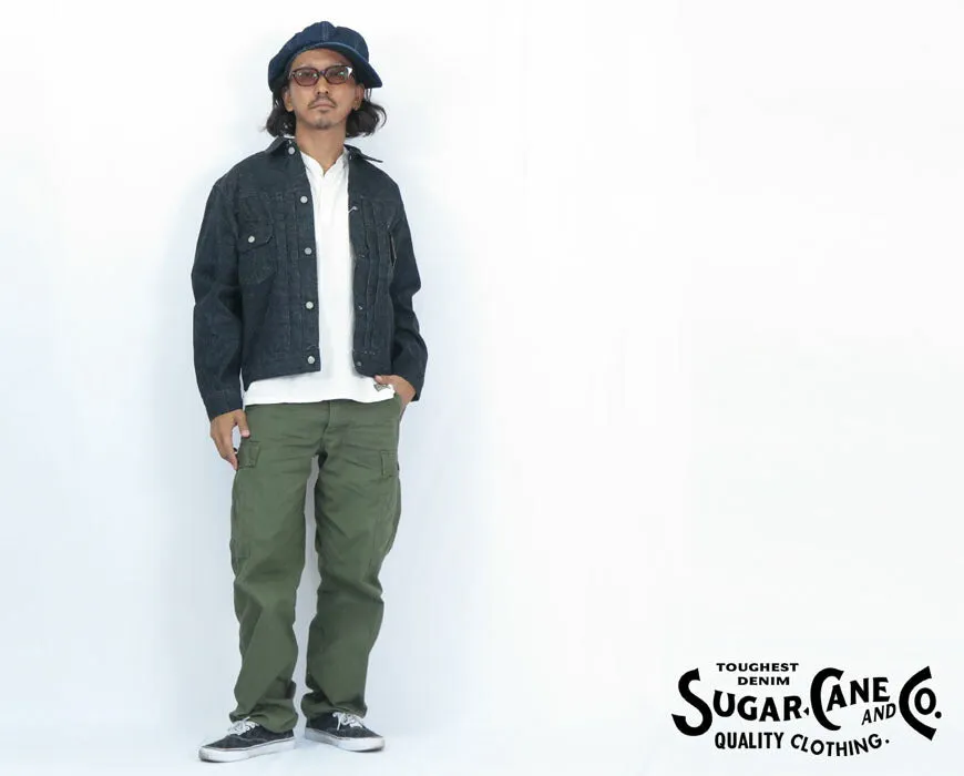 SUGAR CANE シュガーケーン 14.25oz ブラック デニム ジャケット ワンウォッシュ 1953モデル 2nd(セカンド) ジージャン Gジャン 14.25oz BLACK DENIM JACKET 1953 MODEL SC15650【2024-25年秋冬新作】