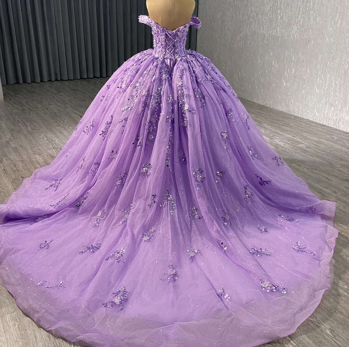 Sweetheart Purple Quinceañera Dress