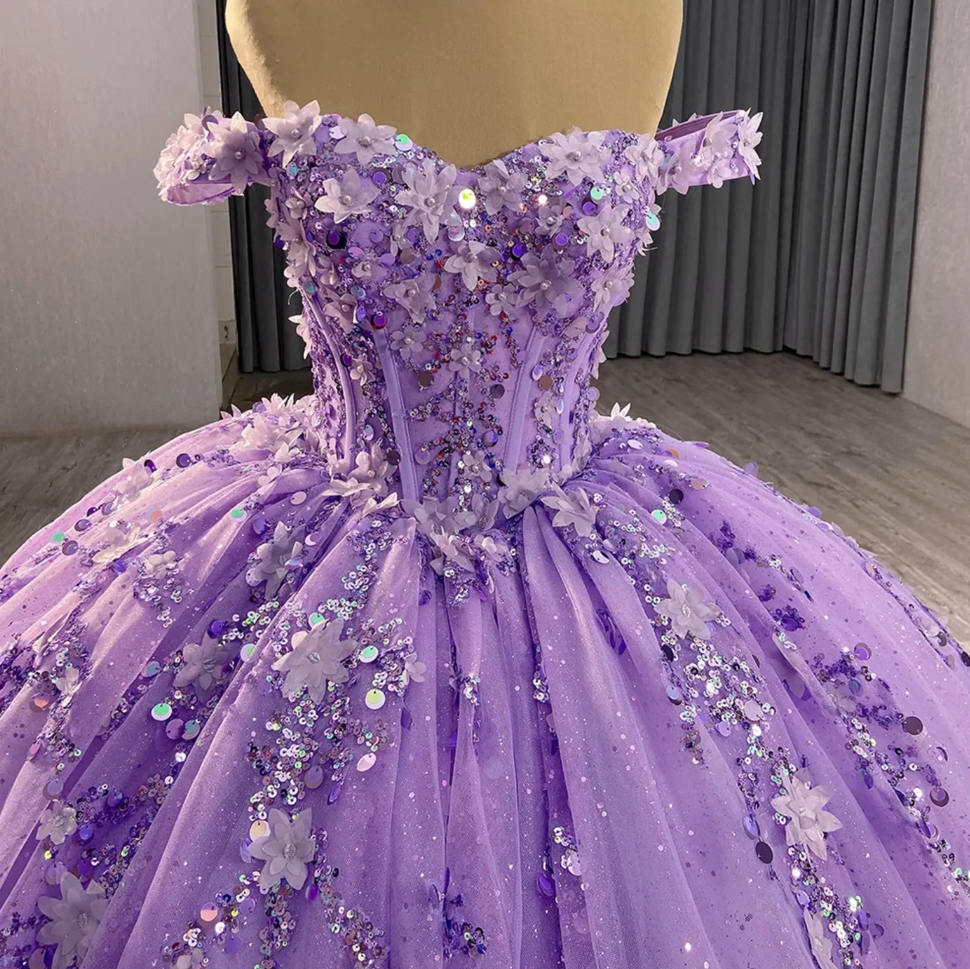 Sweetheart Purple Quinceañera Dress