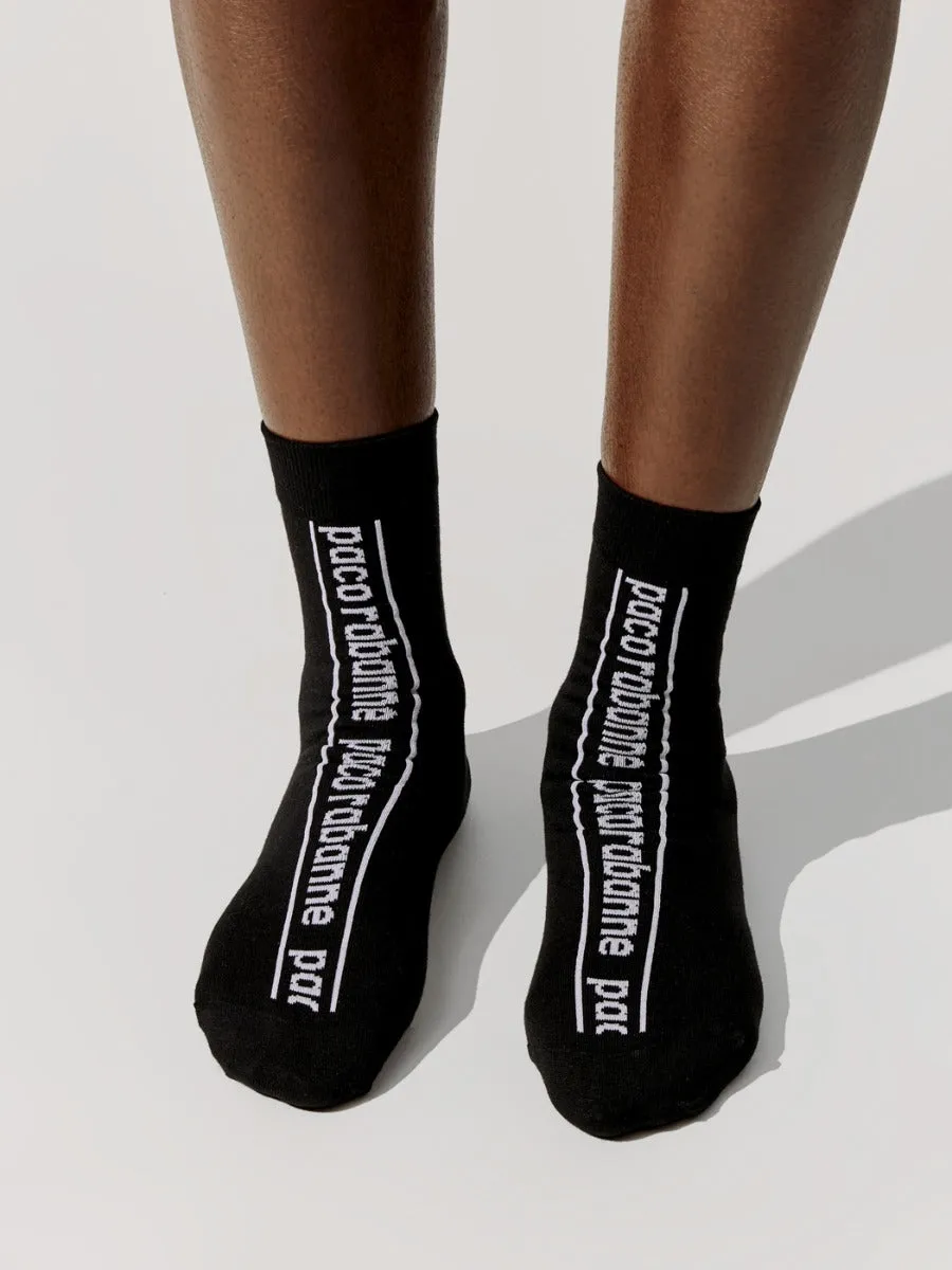 Tex Crew Socks - Black-White