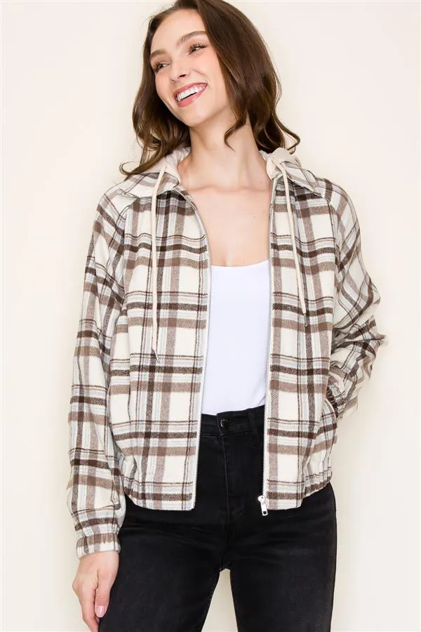 The Andi Plaid Hooded Shacket - 3 Colors!