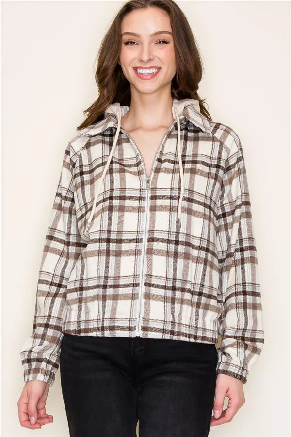 The Andi Plaid Hooded Shacket - 3 Colors!