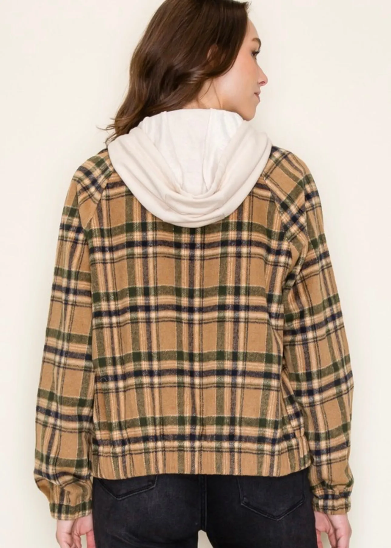 The Andi Plaid Hooded Shacket - 3 Colors!