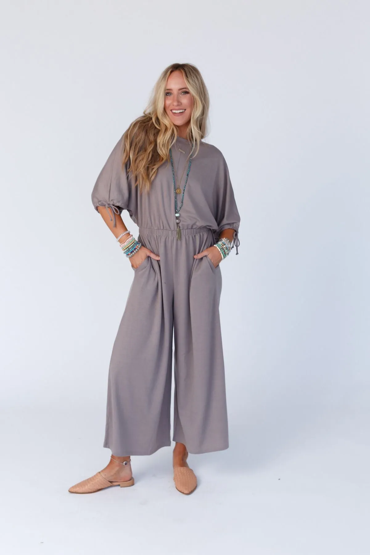 The Nest Carolina Comfy Wide Leg Jumpsuit - Coco