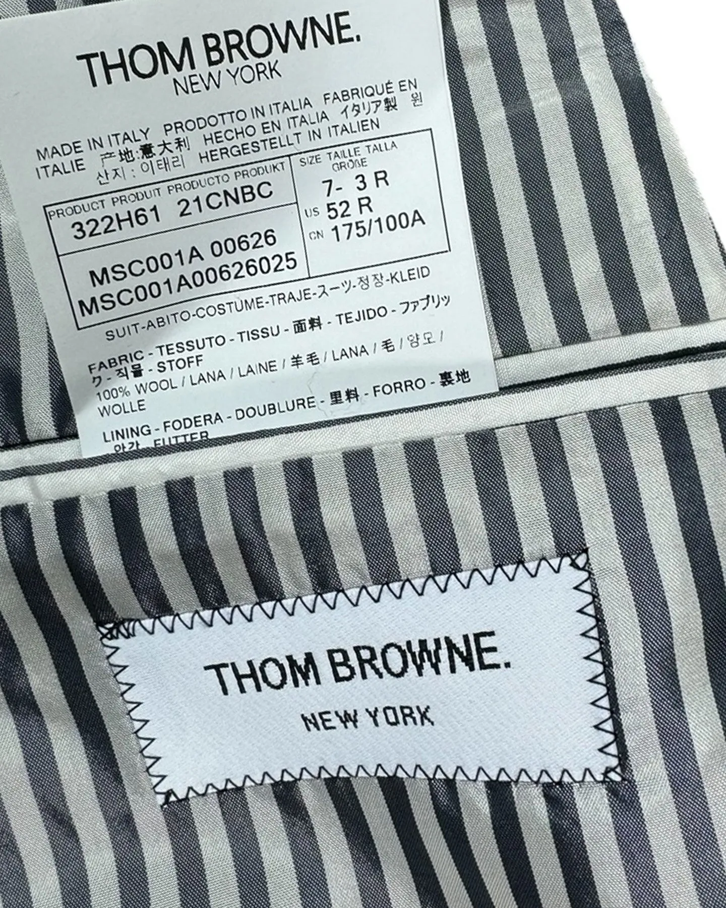 Thom Browne Suit Dark Gray EU 52 / US 42 SALE