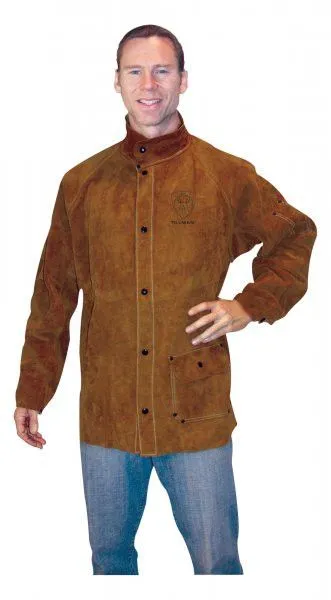 Tillman 3830 30" Premium Dark Brown Cowhide Leather Welding Jacket (1 Jacket)