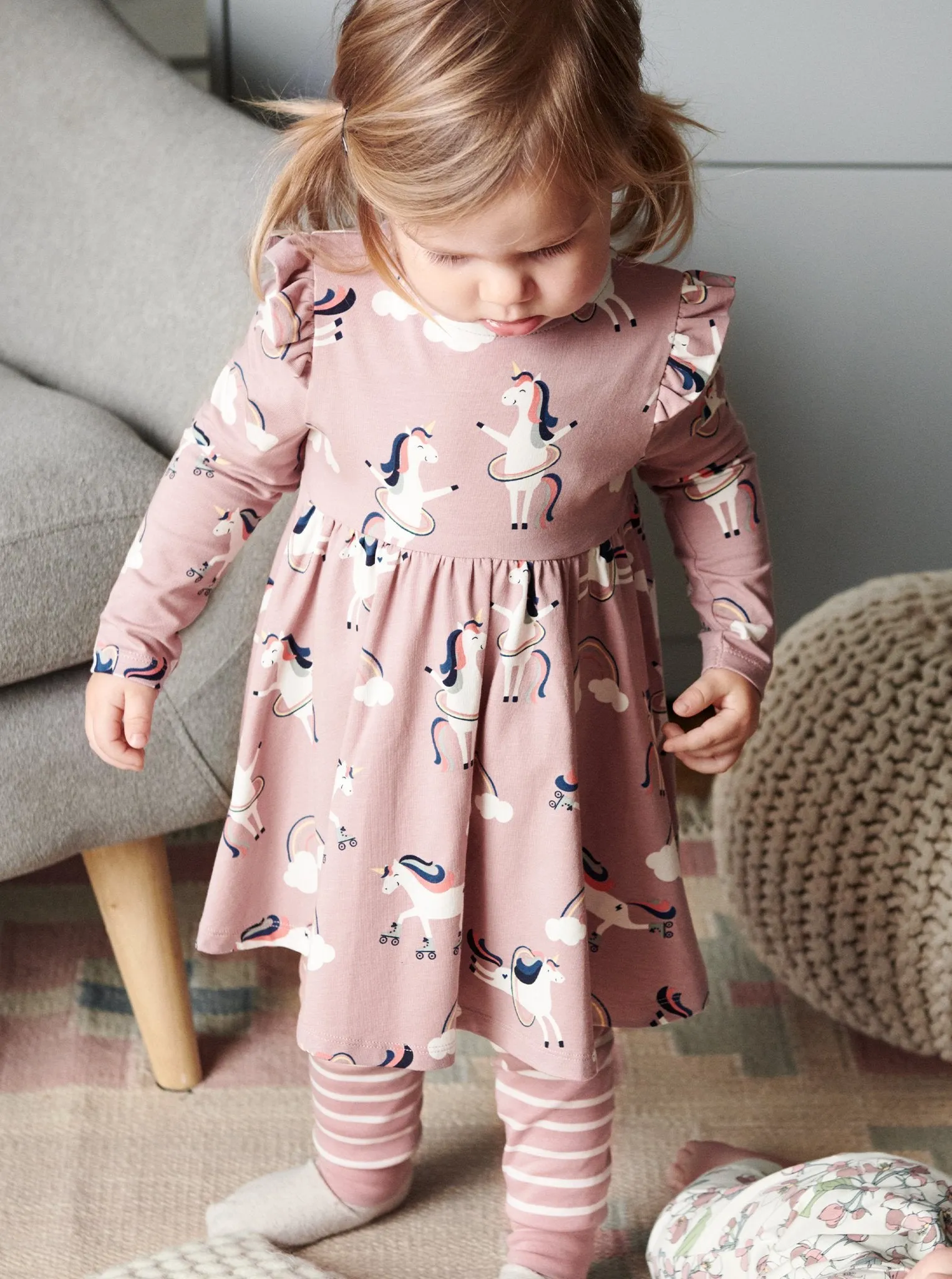 Unicorn Print Kids Dress