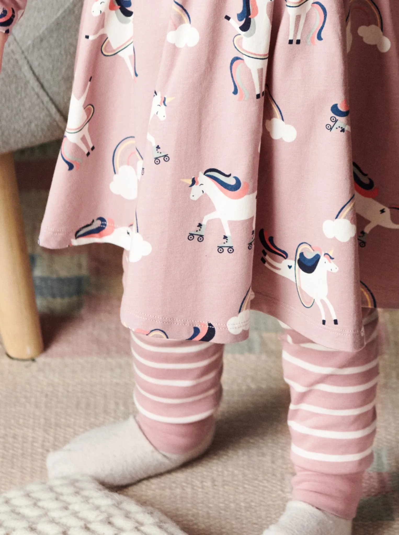 Unicorn Print Kids Dress