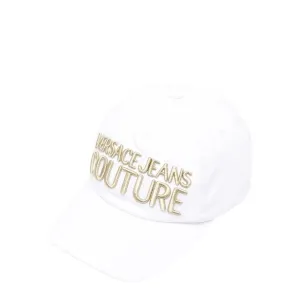 Versace Jeans Couture Embroidered Logo White Baseball Cap