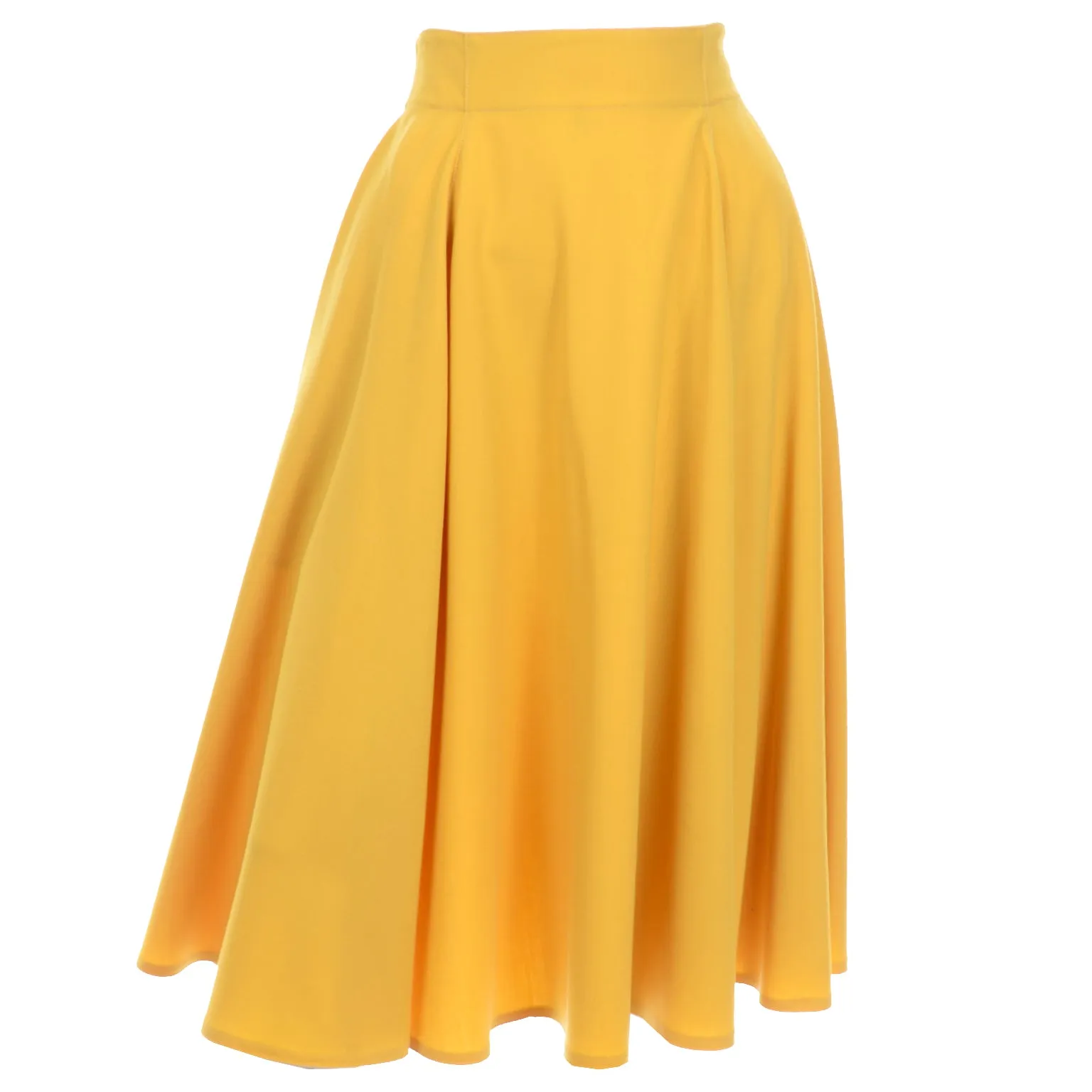 Vintage Calvin Klein Mustard Yellow Full Skirt