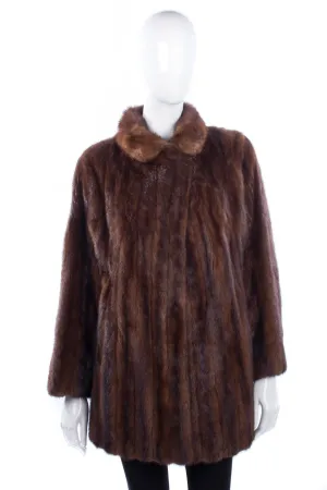 Vintage fantastic brown mink fur coat size M