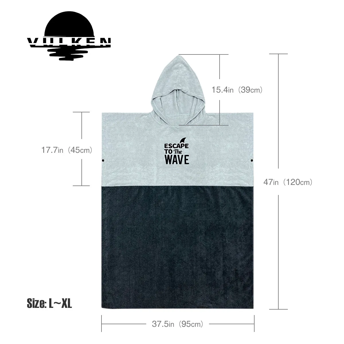 VULKEN Hooded Beach Towel L/XL