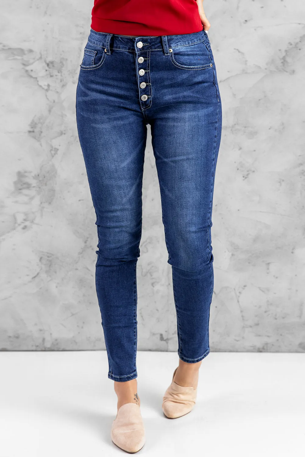 What You Want Button Fly Pocket Jeans