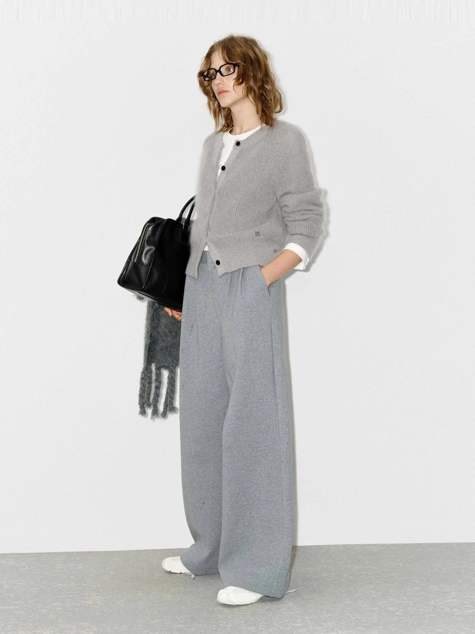 Wide Leg Pleated Sweatpants